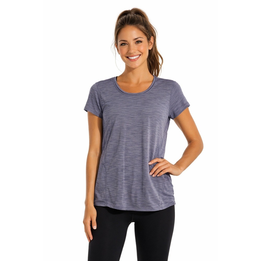 Lululemon Swiftly Tech Short Sleeve Heathered Purple Gray Running Shirt 6 S